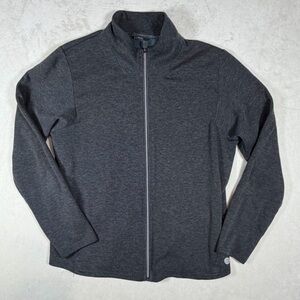 L.L. Bean Size Large Slightly Fitted Dark Gray Zip-Up Performance Sweater Jacket
